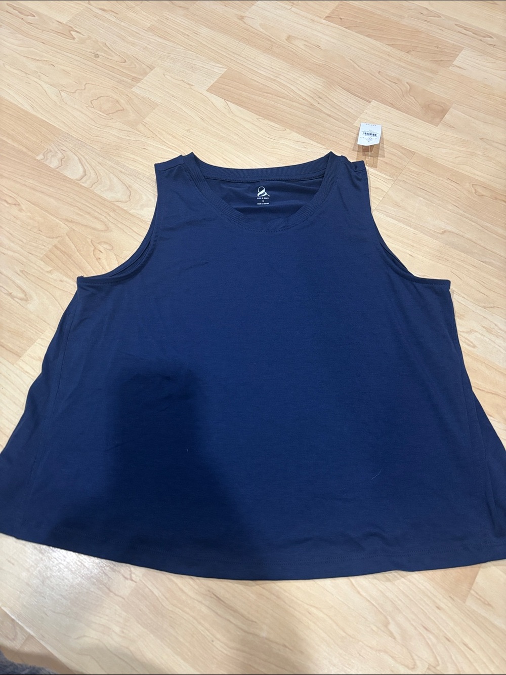 Lou & Grey Women's Navy Sleeveless Tank Top size M